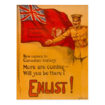 Enlist for Canada! Post Card