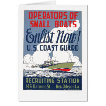 Enlist Now! U.S. Coast Guard Cards