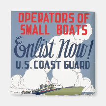 Enlist Now! U.S. Coast Guard Fridge Magnet