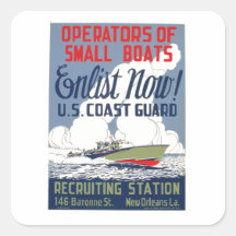 Enlist Now! U.S. Coast Guard Stickers