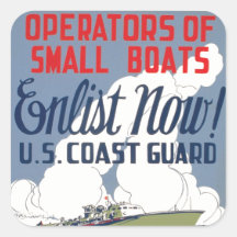 Enlist Now! U.S. Coast Guard Stickers