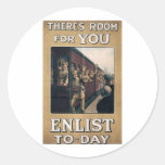 "Enlist" Old U.S. Military Poster circa 1915 Sticker