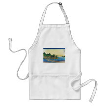 Enoshima in Sagami Province,  Katsushika Hokusai Apron