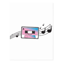 Enregistreur à cassettes mignon cartes postales