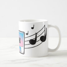 Enregistreur à cassettes mignon mugs à café