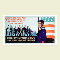 Enrôlez la marine, la ?ère ligne de défense (US021 affiches