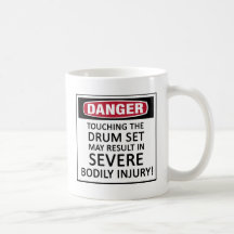 Ensemble de tambour de danger tasse à café