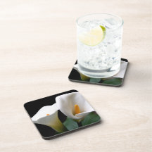Ensemble de zantedeschia de caboteurs dessous-de-verre