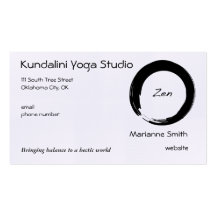 Enso Symbol with Zen Symbol Business Card Templates