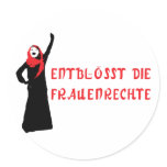 Entblösst die Frauenrechte! Round Sticker