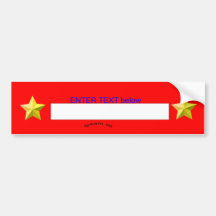 enter text red bumper sticker
