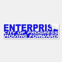 Enterprise moving forward bumper sticker
