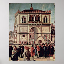 Enthroned Madonna and angels by Andrea Mantegna Poster