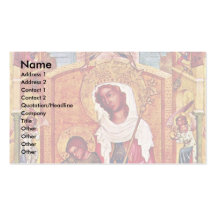 Enthroned Madonna And Child By Böhmischer Meister Business Card Template