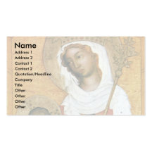 Enthroned Madonna And Child Detail Business Card Template