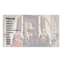 Enthroned Madonna And Saints Business Card Template