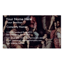 Enthroned Madonna Angels And Saints By Pontormo Ja Business Card Template