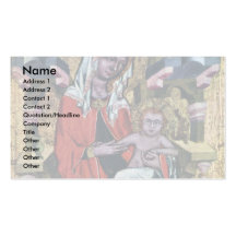 Enthroned Madonna By Böhmischer Meister Business Card