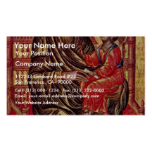 Enthroned Madonna By Italo-Byzantinischer Maler De Business Card Template