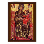 Enthroned Madonna By Italo-Byzantinischer Maler De Greeting Card