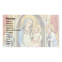 Enthroned Madonna By Lorenzo Monaco Don Business Card Templates