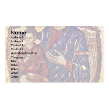 Enthroned Madonna By Toskanischer Meister Des 13. Business Card Template