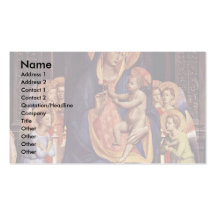 Enthroned Madonna Detail By Angelico Fra Business Card Templates