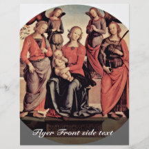 Enthroned Madonna With Two Angels, St. Rose And St Full Color Flyer