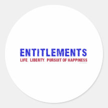 Entitlements Round Sticker