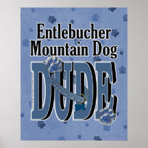 Entlebucher Mountain Dog DUDE Poster
