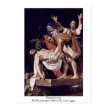 Entombment By Michelangelo Merisi Da Caravaggio Postcard