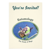 Entomology Caterpillar Bug Custom Invitation