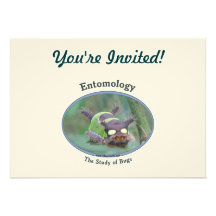 Entomology Caterpillar Personalized Invite