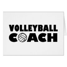 Entraîneur de volleyball carte de vœux
