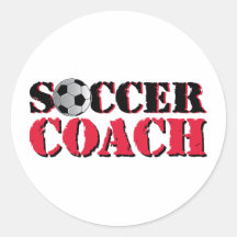 Entraîneur du football (rouge) autocollant