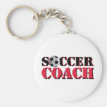 Entraîneur du football (rouge) porte-clefs