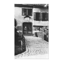 Entrance to Johann Sebastian Bach's  house Gallery Wrap Canvas