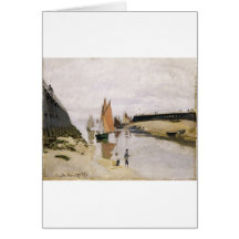 Entrance to the Port of Trouville (1870) Card