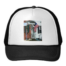 Entrée de salon de coiffure casquette