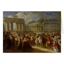 Entrée du napoléon I dans Berlin Cartes De Vœux