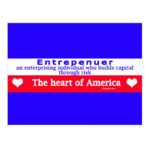 Entrepenuer The Heart of USA Postcard