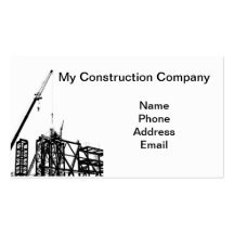 Entreprise de construction élevée modèles de cartes de visite