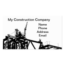 Entreprise de construction élevée modèle de carte de visite