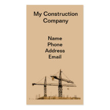 Entreprise de construction élevée modèle de carte de visite