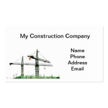 Entreprise de construction élevée cartes de visite professionnelles