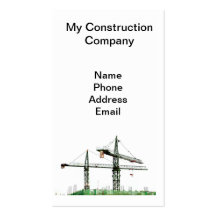 Entreprise de construction élevée cartes de visite personnelles