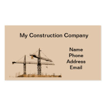 Entreprise de construction élevée cartes de visite personnelles