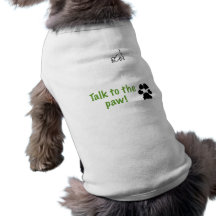 Entretien à la patte - vert tee-shirts pour chien