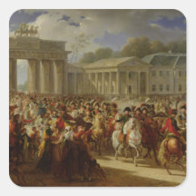 Entry of Napoleon I  into Berlin Square Stickers