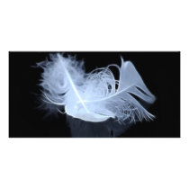 Entwined feathers are symbolic of mysticism personalized photo card